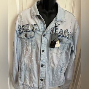 NWT SPARK RIP & REPAIR BENJAMIN JACKET ~ Self Made Faded Wash Size Men's X Large